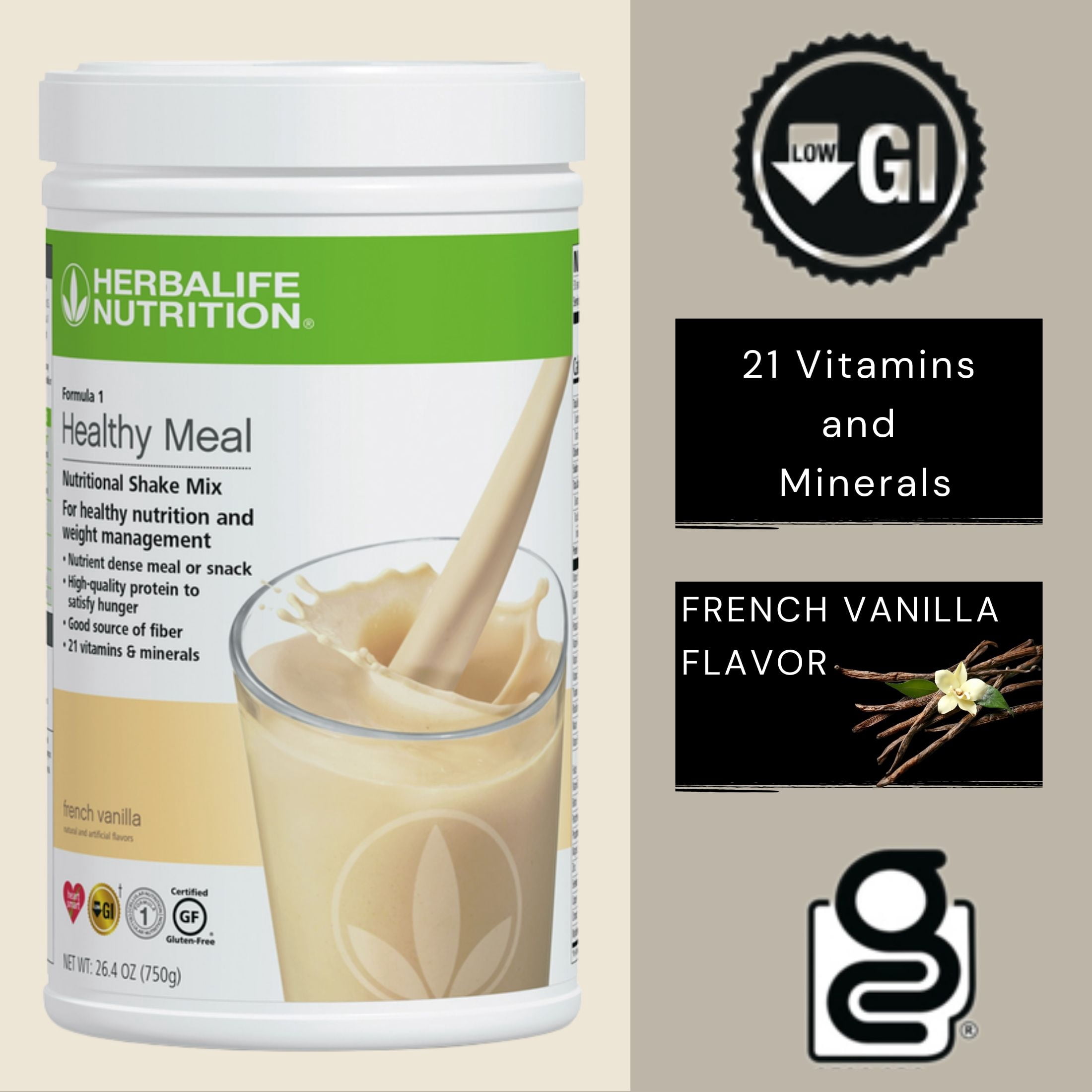 Herbalife, Combo Quickstart, 26.4 oz, French Vanilla Flavor