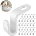 thumbnail image 2 of PENGXIANG Clothes Hanger Connector Hooks, 12Pcs Cascading Clothes Hangers for Heavy Duty Space Saving Cascading Connection Hooks for Clothes Closet, White(12pcs), 2 of 5