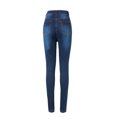 thumbnail image 6 of Guieoi High Rise Skinny Jeans for Women Pull On Jeans for Women Stretch Women Hight Elastic Waisted Hole Denim Jeans Stretch Slim Pants Length Jeans, 6 of 9