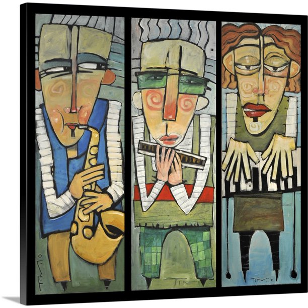 Great BIG Canvas "Jazz Trio" Canvas Wall Art 30x30
