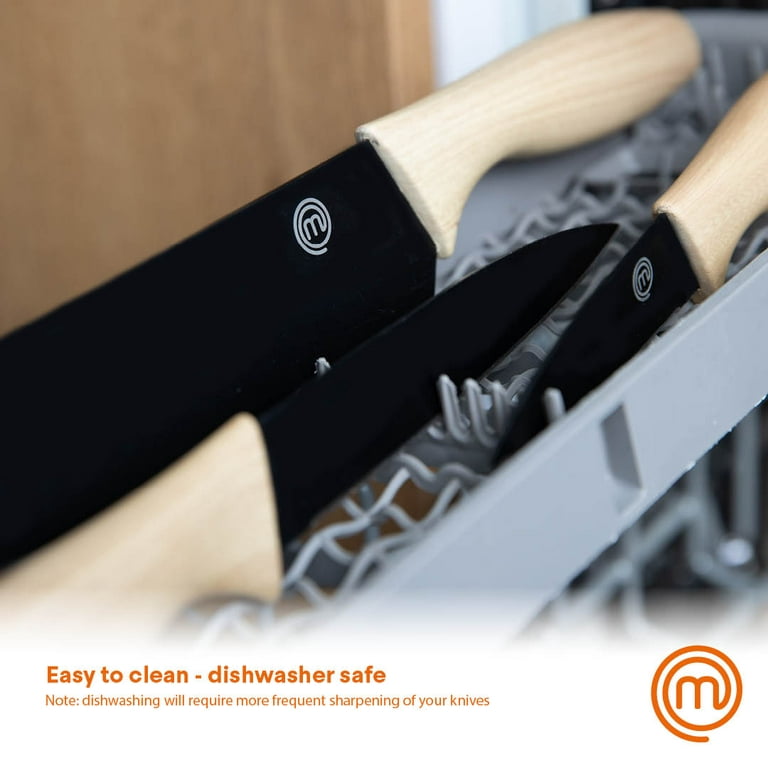 Masterchef 5-Piece Knife Set with Ergonomic Handles and Knife Block