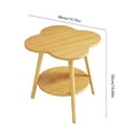 thumbnail image 3 of WEGFTDUOP Wood Flower Side Table 50x40cm Storage Shelf Bedside Coffee Table Compact Living Room Bedroom Study Desk Easy Assembly, 3 of 6