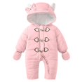 thumbnail image 7 of AINIYS Kids Bear-Ear Quilted Snowsuit with Hooded Neckline, Toggle Closure, Themed Design Children's Clothing for Winter & Outdoor Wear Pink 0 Months, 7 of 7
