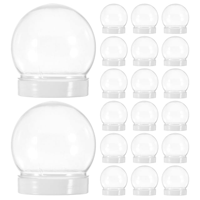 TEHAUX 20 Pcs Pot à Biscuits Transparent avec Couvercle Rangement en Plastique Transparent pour Femmes