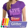 Siser Glitter Heat Transfer Vinyl HTV for TShirts 10 by 12 Inches (1