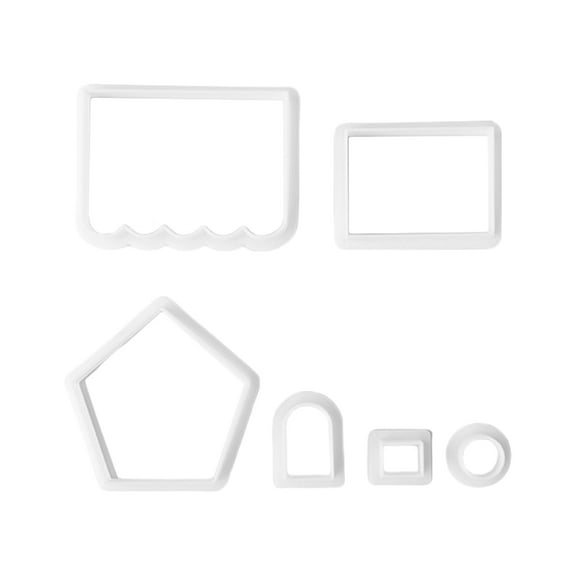 TRINGKY Plastic Christmas Cookie Cutters Set 3D Mini Gingerbread House Cookie Cutter Kit