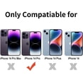 thumbnail image 2 of Phone Case Compatible for iPhone 14 Pro, Clear Case Slim Cover with Heart Design Reflection Insert Sheet Cute Pattern Decoration Film for Women Girls, 2 of 10