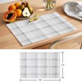 thumbnail image 6 of Grey Checkered Placemats Set of 4 Summer Modern Minimalist Place Mats Indoor Wipeable Table Mats Washable Cloth Dining Table Placemats for Kitchen Holiday Party Home Decor 13x19 Inch, 6 of 9