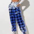 thumbnail image 2 of Plebaso Womens Cinch Bottom Sweatpants with Pockets Solid Color Printed High Waist Baggy Running Jogger Pants, 2 of 5