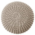 thumbnail image 2 of Round Pouf Foot Stool Ottoman by Sweet Home Collection, Beige, 2 of 6