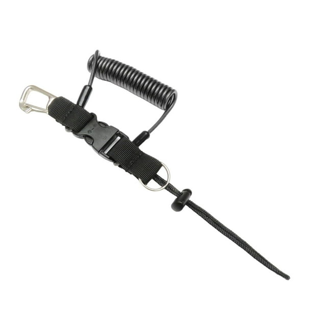 Linterna para cámara, luz, cordón, clip, hebillas, correa de soporte, luces de buceo con Negro
