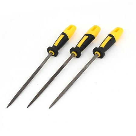 - Unique Bargains 3 Pcs Plastic Handle Pointed End Round Rasp File Wood Working Hand Tool 160x4mm