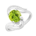 thumbnail image 2 of Sterling Silver with Natural Peridot Solitaire Ring, 2 of 3