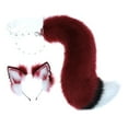 thumbnail image 4 of Juego de orejas y cola de piel sintética, accesorios de disfraz con cinturón , regalo de disfraces para adultos, actuación, Hugo Cola para la cabeza, 4 of 8