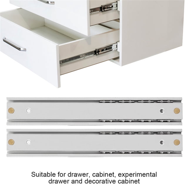 Guía deslizante para gabinete, 2 piezas/juego de mini guías deslizantes lisas de aluminio para cajones, estándares líderes en la industria