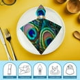 thumbnail image 6 of Heduofu Animal Peacock Feathers Cloth Napkins, Dinner Napkins Washable Reusable Polyester Table Napkins for Parties, Weddings and Dinners 4 PCS, 6 of 7