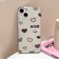 thumbnail image 1 of Love Heart Phone Case For iPhone 13 Case for iPhone 11 15 16 12 14 Pro Max Mini Shockproof Translucent Clear Cover Soft Funda JM47 For iPhone 12Pro Max, 1 of 6