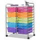 thumbnail image 1 of Costway Carro con Ruedas Cajones Contenedor con Ruedas Carro de Baño con 15 Cajas Apilables Multicolor y Transparente 62,5 x 37 x 87 cm, 1 of 9