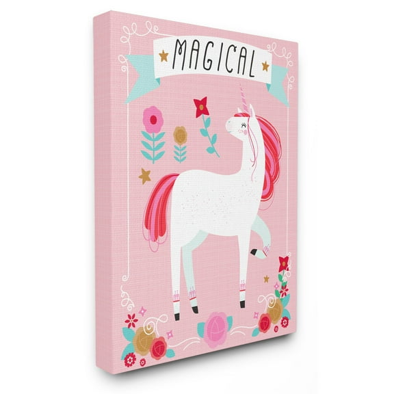 The Stupell Home Decor Collection The Kids Room by Stupell Magical Colorful Unicorn Wall Art