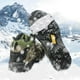 thumbnail image 4 of Tacos de hielo antideslizantes para calzado | Tracción de crampones de 5 garras para nieve y hielo | Cadenas elásticas ajustables y antideslizantes para hombre y mujer | Agarre de seguridad invernal, 4 of 7