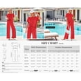 thumbnail image 5 of PRETTYGARDEN Women's Summer 2 Piece Matching Lounge Sets Short Sleeve Shirts Tops Wide Leg Pants Travel Airport Outfits, 5 of 7