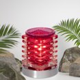 thumbnail image 2 of Aromar Premium Circular Glass Oil and Wax Lamp Warmer w/ Dimmer Switch (Red), 2 of 6