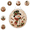 E#099, variant on Christmas Pearl Diamond Painting Suncatcher Kit, DIY Pearl Bead Art Hanging Ornament Set, Pre-Assembled Metal Chain, Lace Edge Round Acrylic Board with 3D Mixed-Sized Pearl Beads 1pc E