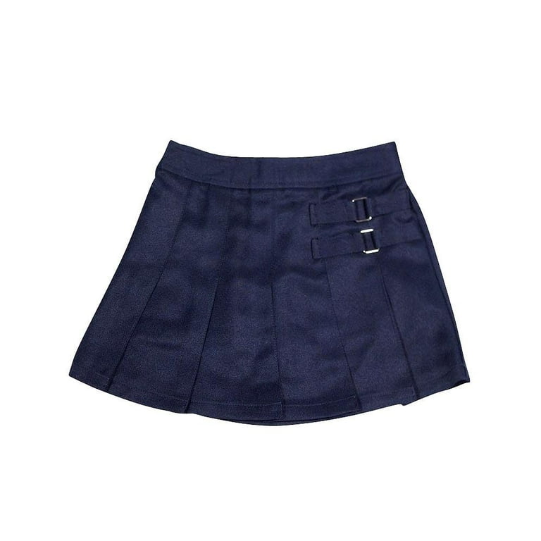 French Toast Girls Two Tab Pleated Scooter Navy 10 Plus