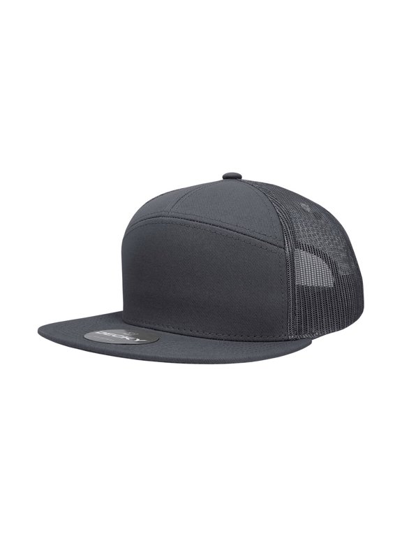 7 Panel Trucker Caps - Charcoal