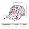 thumbnail image 2 of Pofeuu Summer with Flamingo Print Adult Adjustable Embroidered Graphic Baseball Hat for Men and Women, 2 of 6