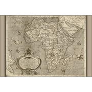 24"x36" Gallery Poster, 1600 map of africa