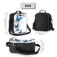 thumbnail image 2 of Bingfone Blue Flying Butterflies Reusable Insulated Lunch Bag Cooler For Work School Picnic Or Travel, 2 of 7