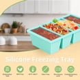 thumbnail image 2 of Large Silicone Ice Tray Mold with Cover, 4-Grid Strip Design for Freezing Soup, Broth, Sauce, Easy Release and Demold, 2 of 7