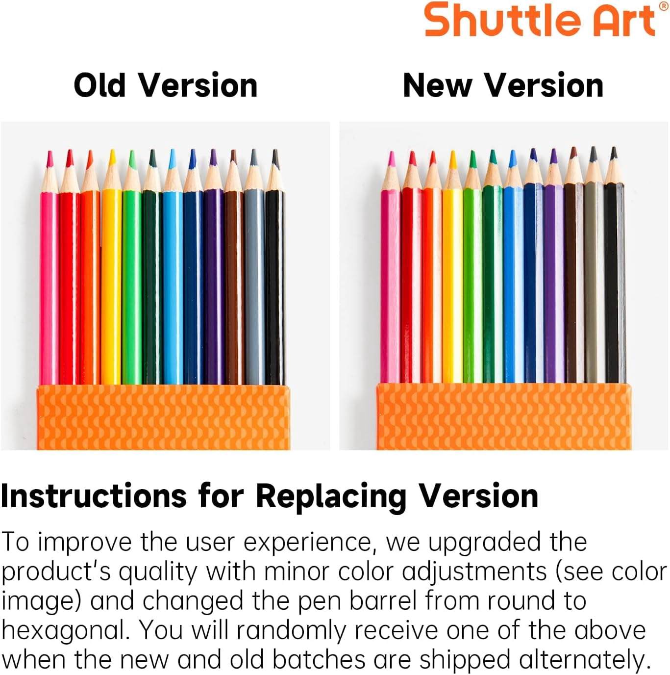 Colored Pencils Bulk, Shuttle Art 408 Pack Coloring Pencil Set Plus 20 Sharpeners, 12 Assorted Colors, Classroom Pack School Supplies