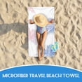 thumbnail image 4 of Xihbxyly Ofertas de 1 Dolar Toalla de Playa Estampada a La Moda, Toalla de Baño de Microfibra con Estampado de Flores de Cielo, Cojín de Playa, Chal, Toalla para El Sudor., 4 of 7