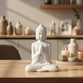 thumbnail image 5 of Sienna Ceramic Meditating Buddha Figurine in Anjali Mudra, 5 of 7
