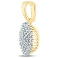 thumbnail image 2 of 10kt Yellow Gold Womens Round Diamond Cluster Pendant 1/5 Cttw, 2 of 2