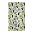 thumbnail image 1 of Tropical Hanging Pocket Organizer, Toucan Birds and Palm Branches Exotic Lands Foliage Jungle Animals, Printed Polyester Storage Bag with Pockets, 21" x 31", Green Black and Orange, 1 of 2