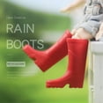 thumbnail image 3 of Botas de lluvia para muñeca Homerr, 1 par, modelo de botas de lluvia, botas largas de lluvia de goma en miniatura, calzado para decoración, botas de goma en miniatura, 3 of 8