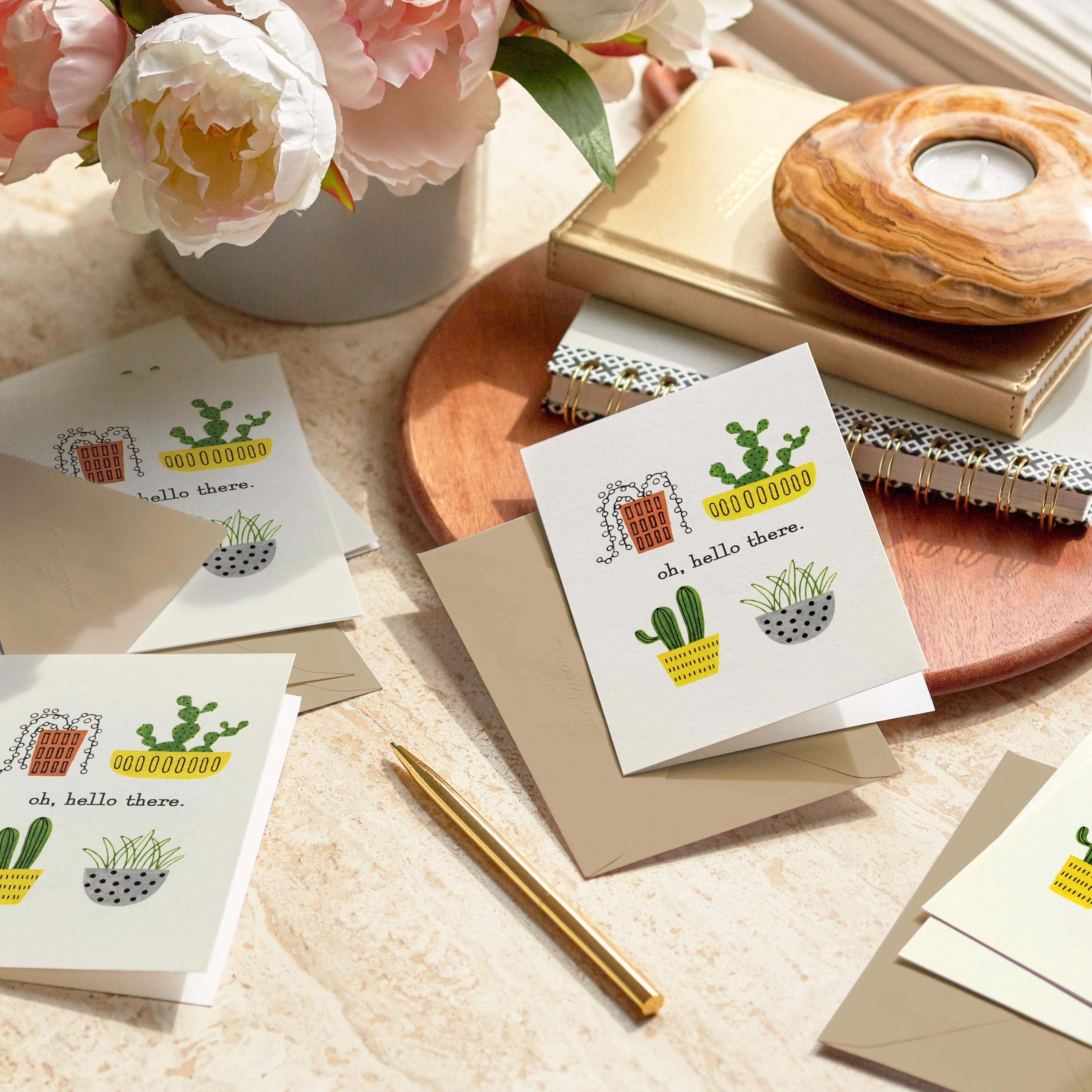 Hallmark Blank Thinking of You Notes (Potted Plants), Pack of 10