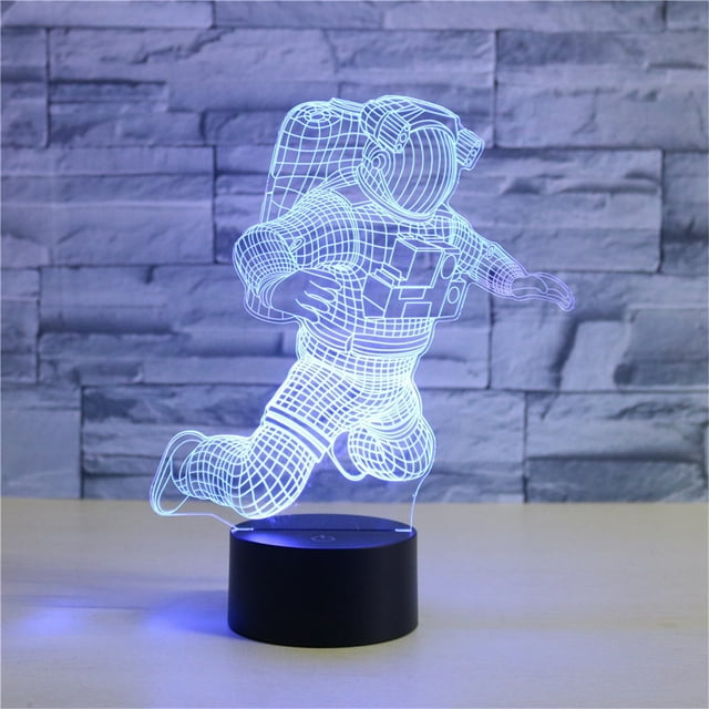 Xihbxyly Lámpara Led de Astronauta, 7 Colores, Control Inteligente, Alimentación Por Usb o Pilas, Luz Nocturna Creativa, Ideal para Dormitorio U Oficina, Ideal para Cualquier Ocasión, 8,7 X 4,3 Cm.