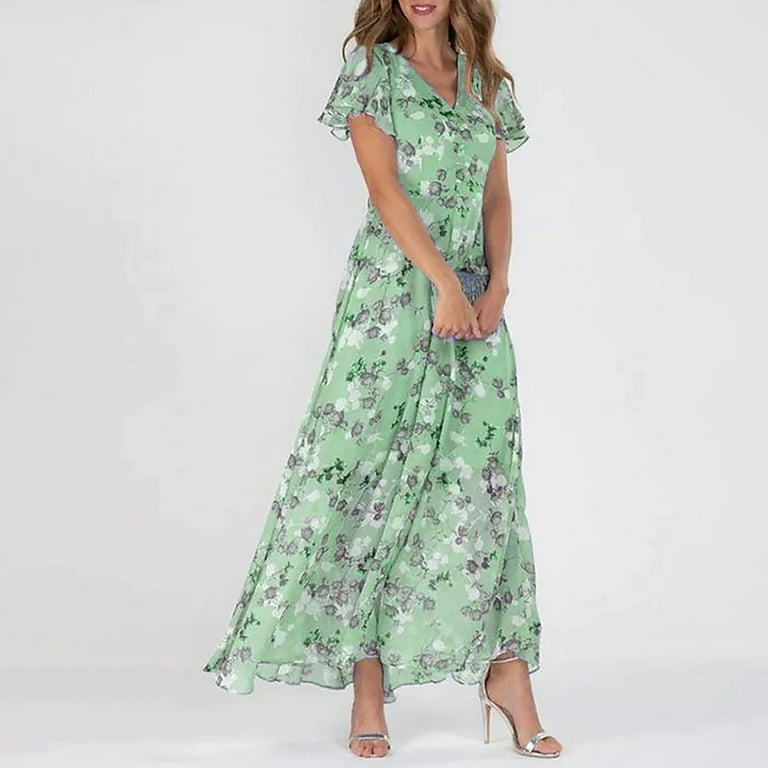 green print formal dress Long Green Print Formal Dress: Mac Duggal 9175 Green Multi / 0