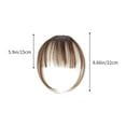 thumbnail image 4 of FSTDelivery Hair Clip in Bangs Wispy Human Hair Bangs Hairpieces for Women, Fringe Neat Faker Bangs with Temples Hairpieces for Party and Daily Wear, Brown Hair Extension, 4 of 7