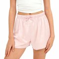 thumbnail image 2 of NAISIBABY Girls Home Shorts, Loose Casual Elastic Waist Lightweight Ice Silk Kids Loungewear Shorts Pink 11T, 2 of 7