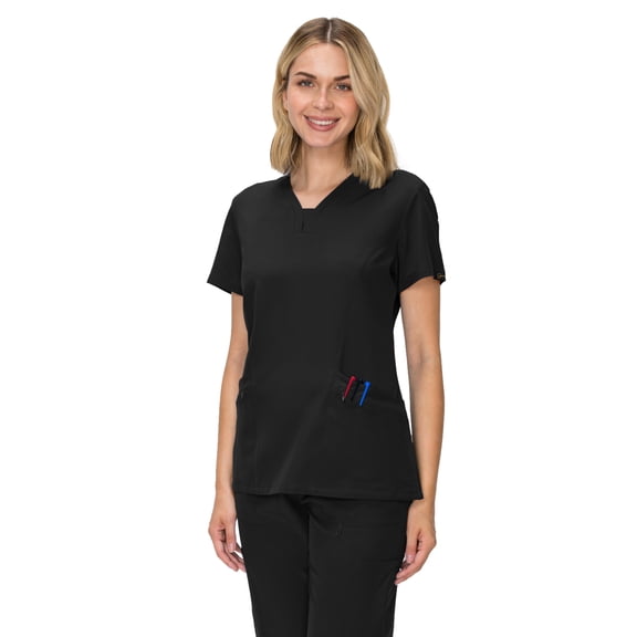 Jessica Simpson Scrubs Women's Premium 4-Pocket V-Neck Scrub Top, Fashion Medical Scrub Shirt, Available in 14 Colors