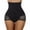 Black, variant on Maynos Women Body Shaper High Waist Butt Lifter Tummy Control Cotton Panty Slim Waist Trainer, XS-3XL Black