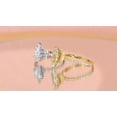 thumbnail image 3 of 925 Sterling Silver Ring Gold Plated S925 Marquise Cut Women Wedding Engagement, 3 of 9