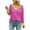 Hot Pink, variant on Wancir Womens Striped Color Block Tops Drawstring V Neck Lace Up Shirts Casual Loose Fit Long Sleeve Pullover Sweatshirts