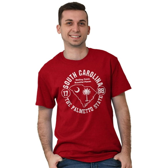 South Carolina Athletic SC Shape Est. Plus Size Crewneck Graphic Tee Shirt Brisco Brands 2X