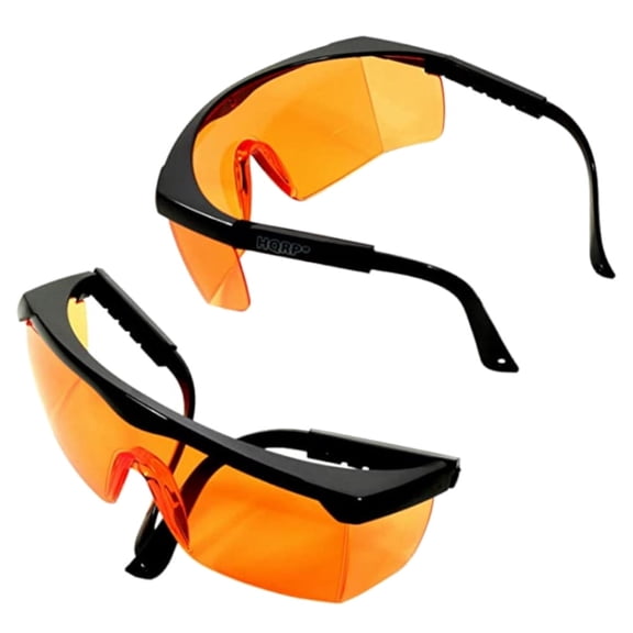 HQRP 2-pack Orange Lenses UV Protection Safety Glasses for Yard work, Lawn mowing, Gardening
